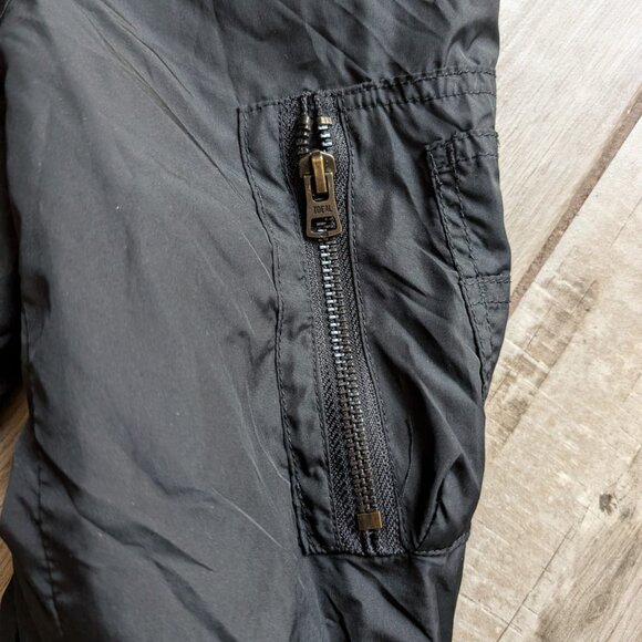 Gap Men M Black Bomber Jacket - Picture 4 of 6